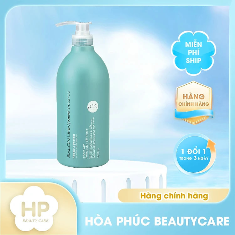 Dầu Gội Đầu Phục Hồi Tóc Khô Xơ, Chẻ Ngọn Salon Link Amino Shampoo (Chai 1000 mL)