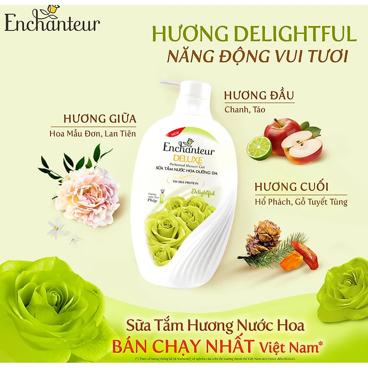 Sữa tắm Enchanteur Delightful (650g)