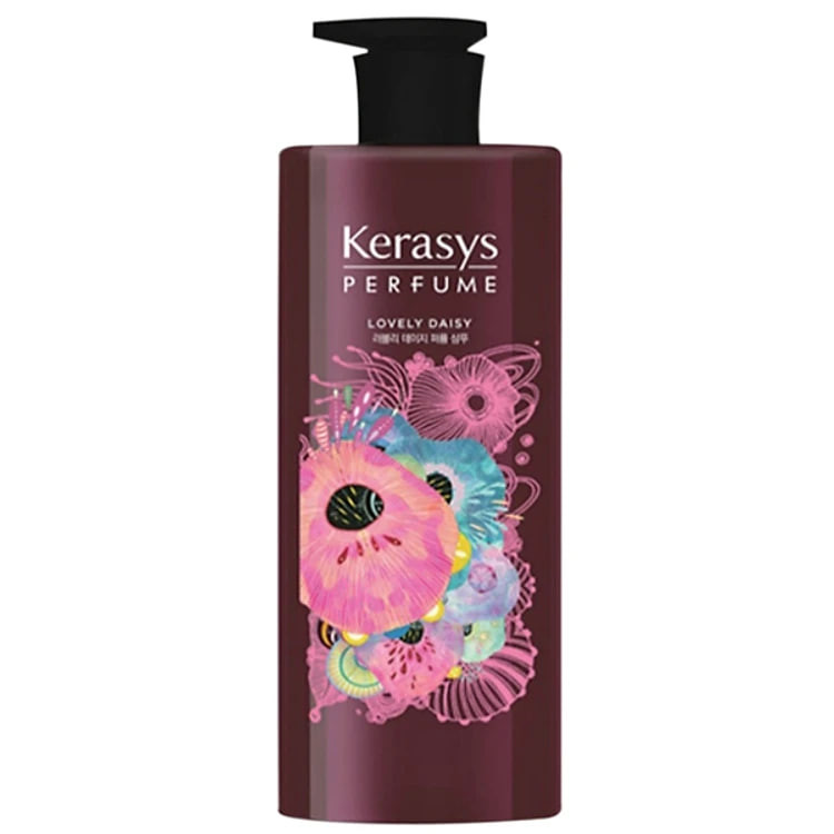 Cặp gội xả nước hoa hương cúc rừng và xạ hương Kerasys Lovely Daisy Hàn Quốc 2x600ml tặng kèm móc khóa