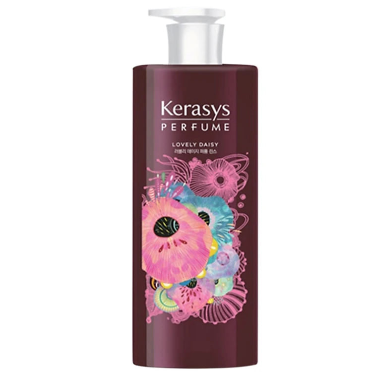 Cặp gội xả nước hoa hương cúc rừng và xạ hương Kerasys Lovely Daisy Hàn Quốc 2x600ml tặng kèm móc khóa