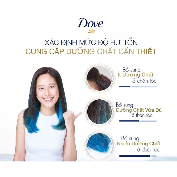 Dầu Gội Dove Hỗ Trợ Phục Hồi Tóc Hư Tổn 640g