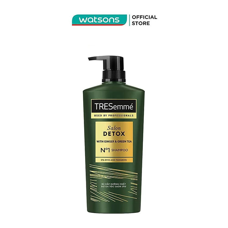 Dầu Gội Tresemmé Salon Detox Gừng & Trà Xanh Giúp Tóc Chắc Khoẻ 640g