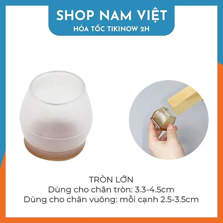Bọc Chân Bàn Ghế Silicon Chống Trơn Trượt, Chống Ồn