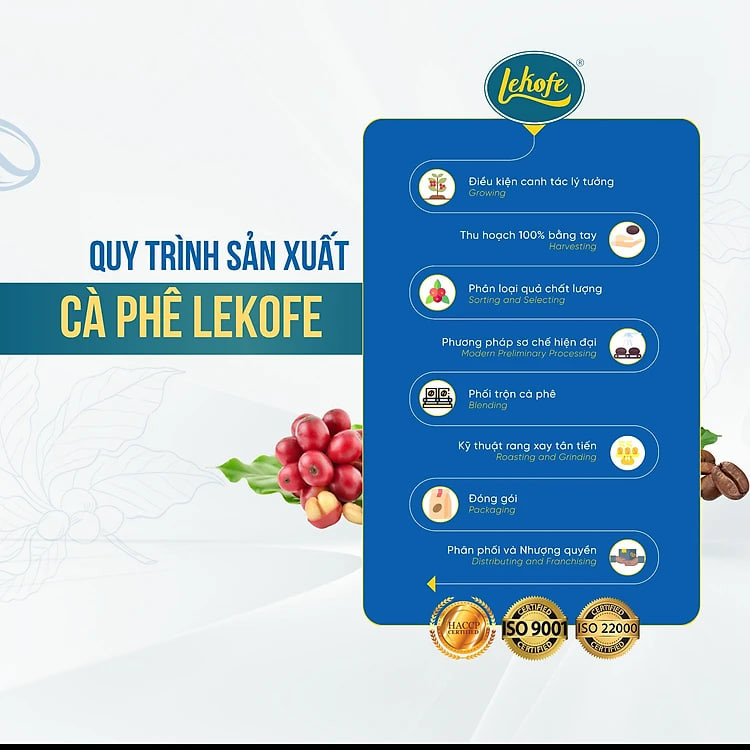 Cà phê hòa tan vị dừa 4in1 Lekofe 100% cà phê nguyên chất Đậm vị cà phê béo vị dừa Túi 24 gói 432g