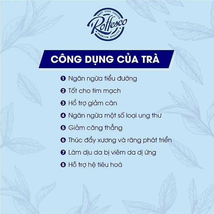 Combo 2 Trà Ô Long ROFFESCO PREMIUM OOLONG TEA 100% Búp Trà Tươi Túi 500g