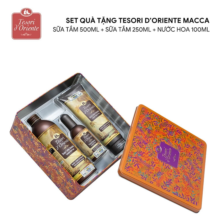 Bộ quà tặng Sữa tắm 500ml, Sữa tắm 250ml và Nước hoa 100ml Tesori d’Oriente