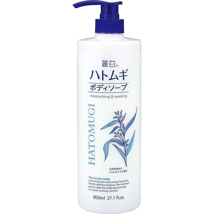Sữa tắm chiết xuất ý dĩ dưỡng ẩm sáng da Hatomugi The Body Soap nội địa Nhật (có túi refill tiết kiệm)
