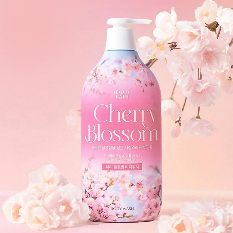 Sữa tắm nước hoa dưỡng trắng da, cấp ẩm Happy Body Wash Hàn Quốc 900g