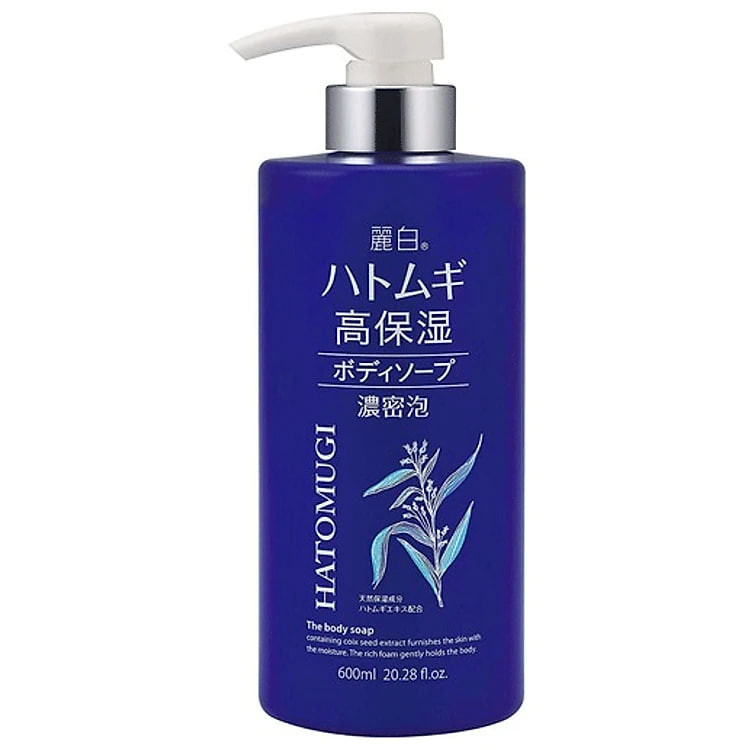 Sữa Tắm Dưỡng Ẩm Trắng Da Hatomugi Xanh 600ml