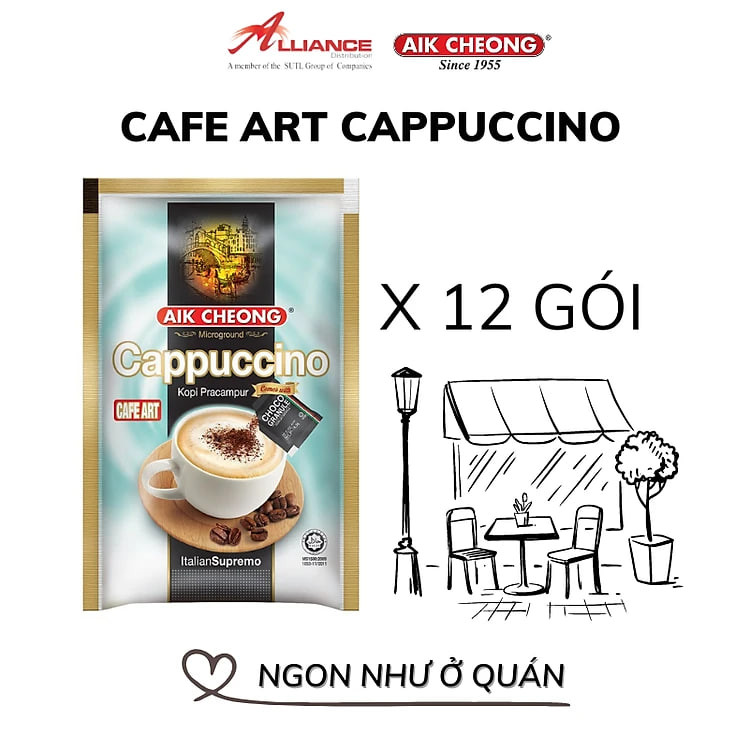 Cà Phê Cappuccino Aik Cheong Cafe Art (12 Gói x 25g)