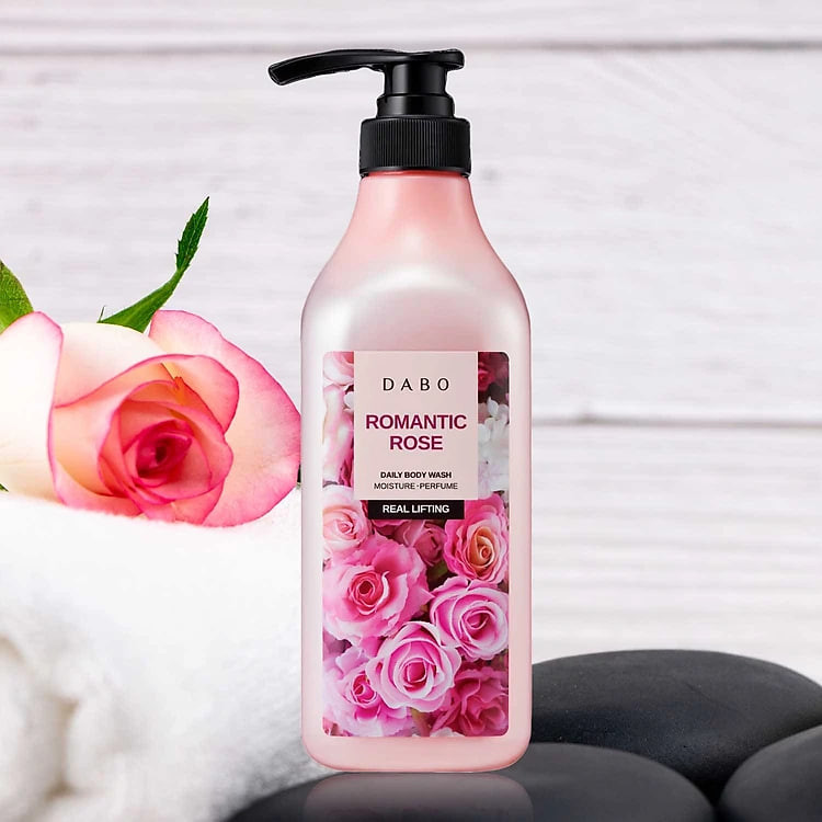 Sữa tắm trắng mịn da cao cấp Hàn Quốc hương thơm quyến rũ Hoa Hồng Dabo Romantic Rose (750ml) – Hàng Chính Hãng