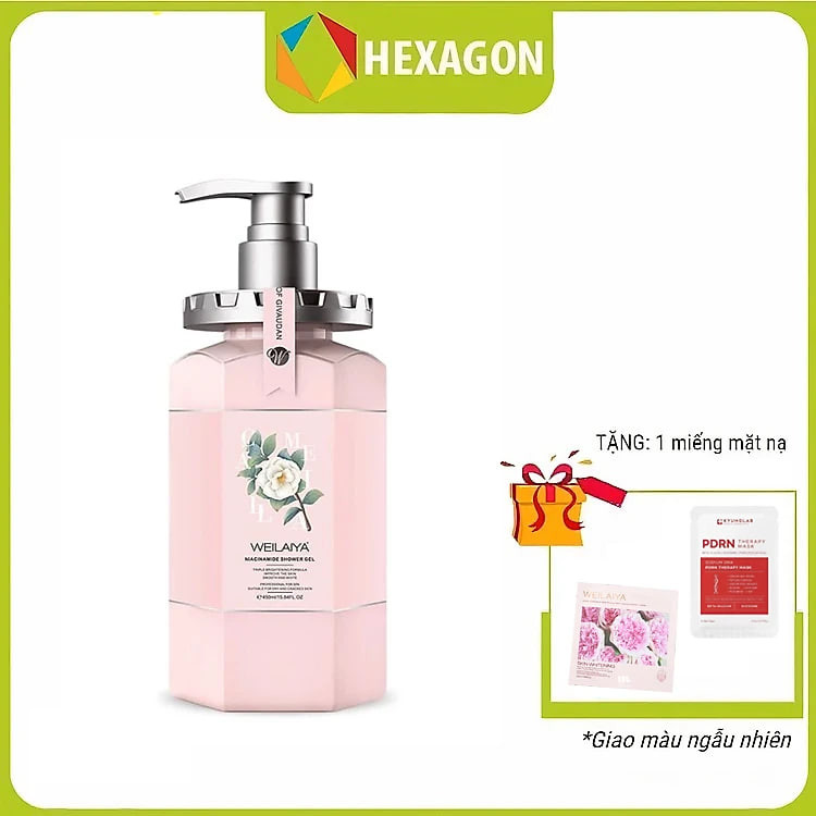 Sữa Tắm Trắng Da Hoa Trà Weilaiya Niacinamide Shower Gel - Hương nước hoa ngọt ngào 450ml
