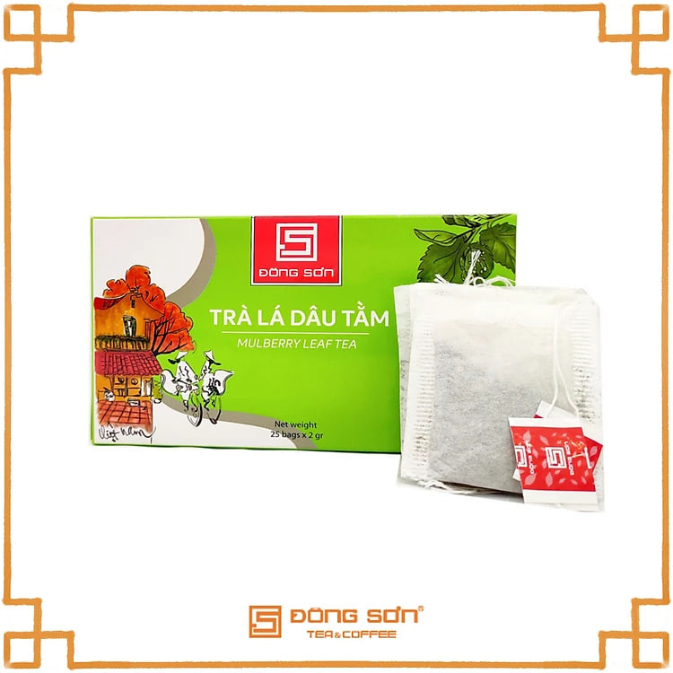 Trà Lá Dâu Tằm túi lọc [ 25 Túi x 2gr ] - Trà sức khỏe, Hỗ trỡ giấc ngủ, đẹp da - Đông Sơn