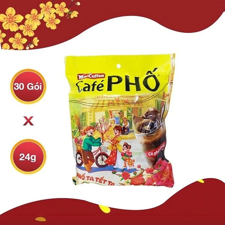 Cafe Phố sữa hoà tan MacCoffee- Bịch 30gói x 24g