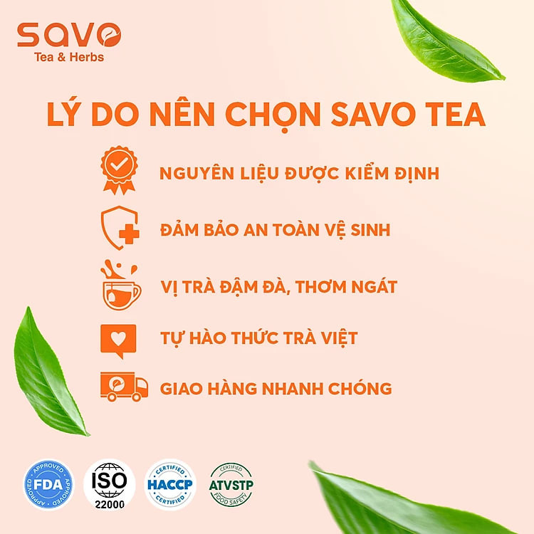 Trà SAVO trà đen túi lọc hương Vải (Lychee Tea) - Hộp 25 Gói x 2g