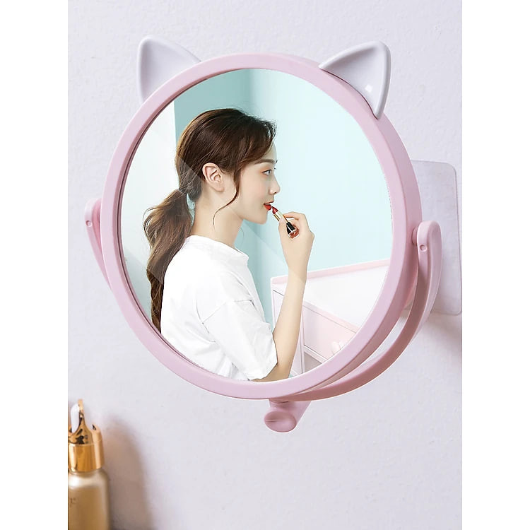Gương Dán Tường Tai Mèo Xoay 14.5 cm PaKaSa - Hàng chính hãng