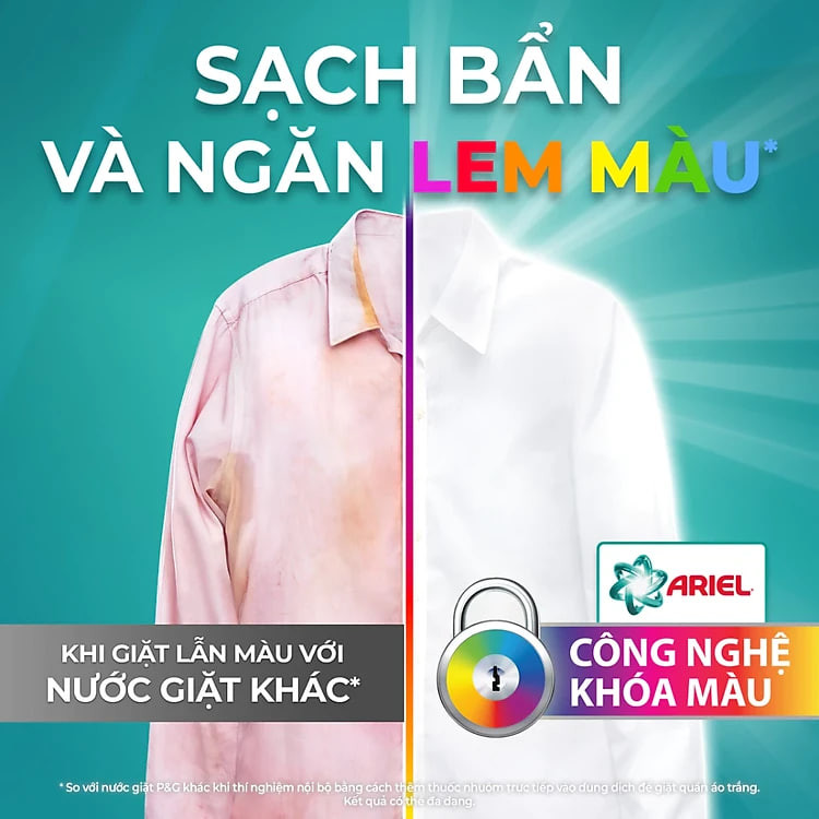 Combo 2 Nước Giặt ARIEL Chuyên Gia Cửa Trên Ngăn Lem Màu Túi 4.1KG