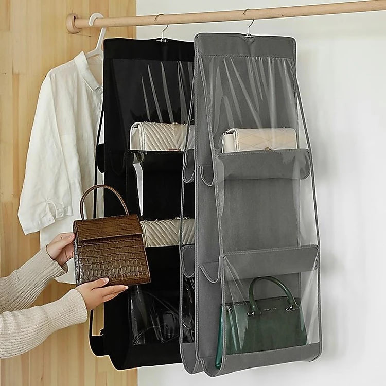 Dụng Cụ Treo Túi Giỏ Xách, Đựng Đồ Dùng 6 Ngăn 3 Tầng Cao Cấp Chắn Bụi Bẩn Tiện Dụng (Có Hàng Sẵn Giao Ngay)
