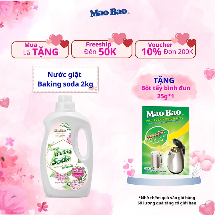 Nước Giặt Quần Áo Baking Soda Mao Bao 2000g