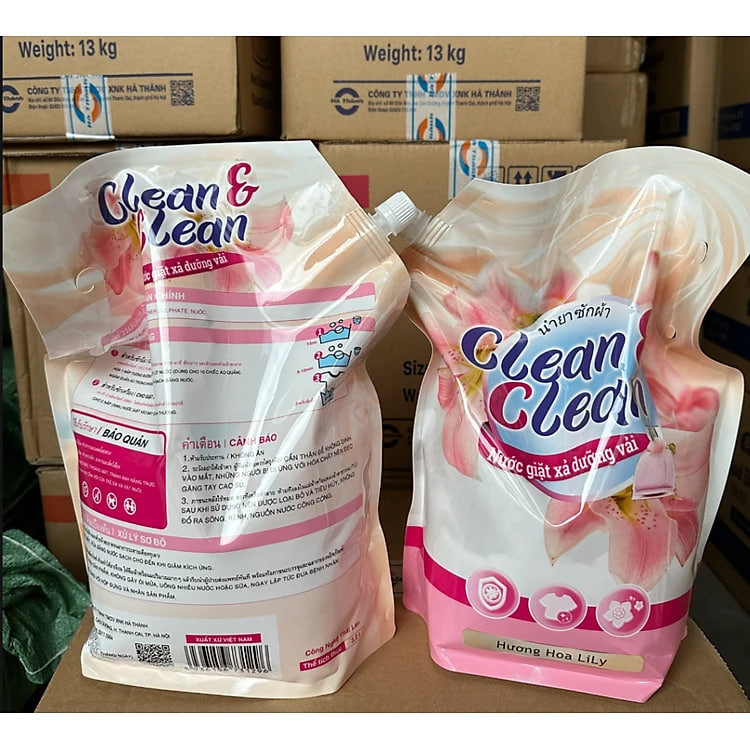 Nước Giặt Xả 5 in 1 Clean & Clean Dùng Cho Cả Giặt Tay Và Giặt Máy 3.2l/túi