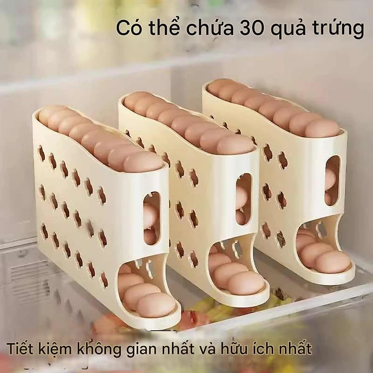 Hộp đựng trứng lăn thông minh – Kệ để trứng chuyên dụng cho cửa tủ lạnh, hộp bảo quản trứng tiện lợi, giúp sắp xếp gọn gàng, giữ trứng tươi lâu