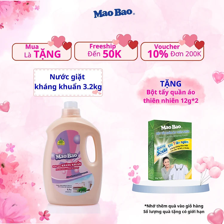 Nước Giặt Kháng Khuẩn Mao Bao 3200g