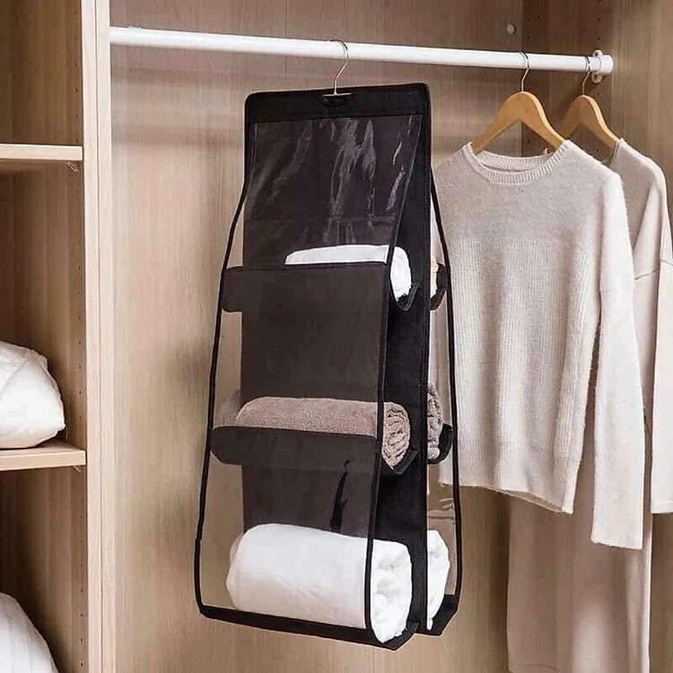 Dụng Cụ Treo Túi Giỏ Xách, Đựng Đồ Dùng 6 Ngăn 3 Tầng Cao Cấp Chắn Bụi Bẩn Tiện Dụng (Có Hàng Sẵn Giao Ngay)