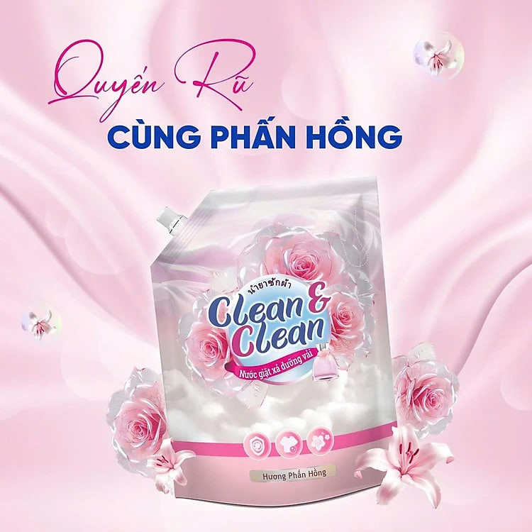 Nước Giặt Xả 5 in 1 Clean & Clean Dùng Cho Cả Giặt Tay Và Giặt Máy 3.2l/túi