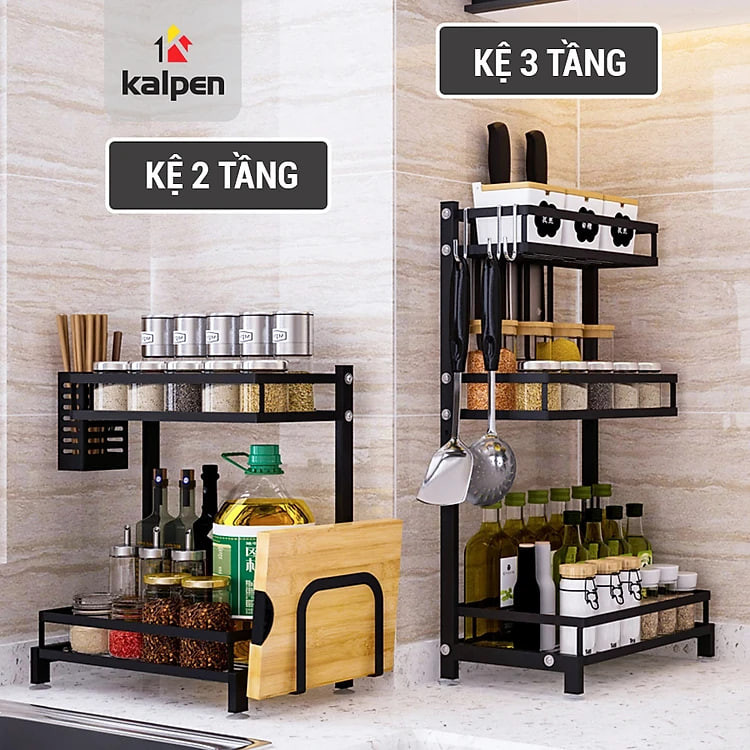 Kệ Gia Vị 2 Tầng, 3 tầng Lắp Ghép Thông Minh