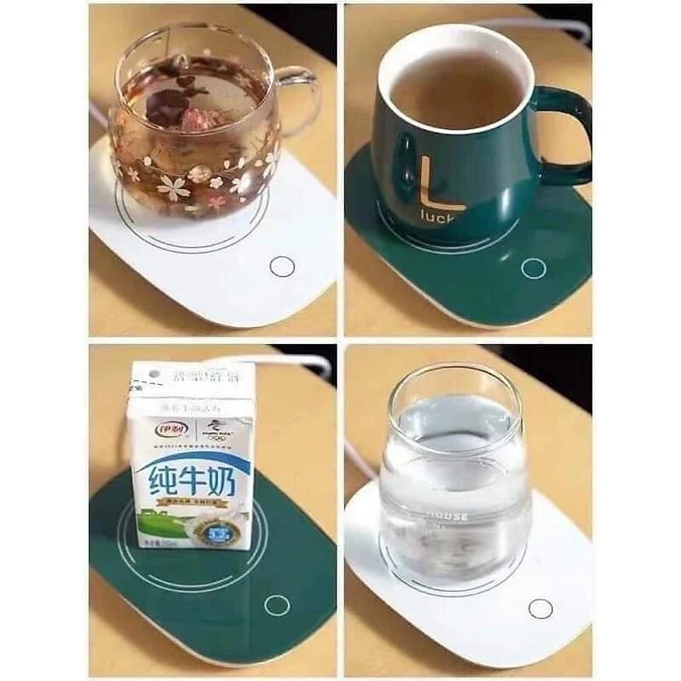 Cốc , ly hâm nóng đồ uống ,kèm đế điện và thìa mạ vàng cao cấp , kèm hộp đựng sang trọng