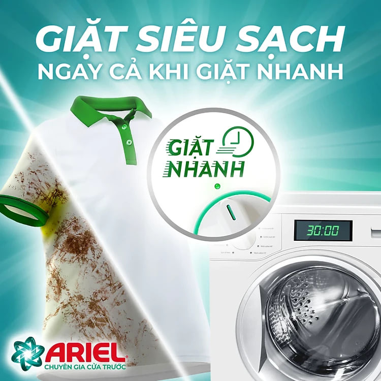 Combo 2 Nước Giặt ARIEL Chuyên Gia Cửa Trên Ngăn Lem Màu Túi 4.1KG