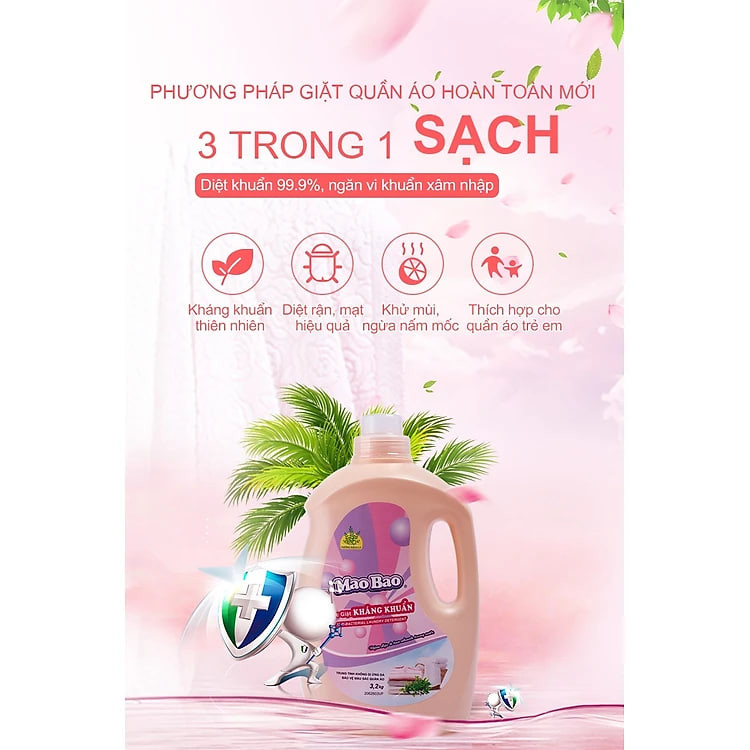 Nước Giặt Kháng Khuẩn Mao Bao 3200g
