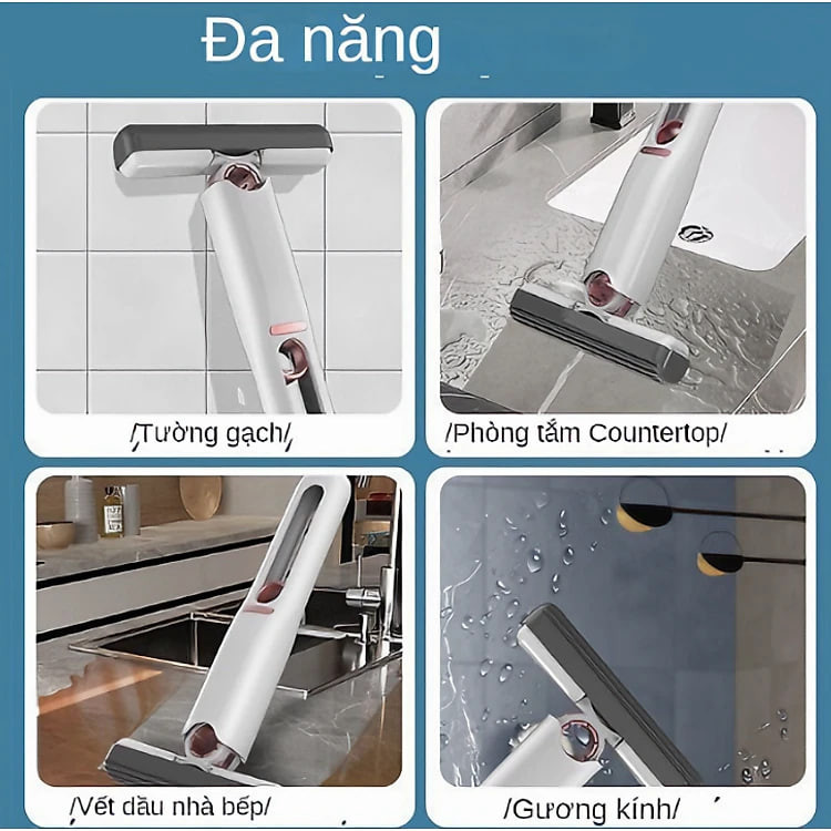 Cây lau kính, bàn bếp KG5S đa năng tự vắt thông minh, bọt biển siêu thấm hút gập gọn mini 25cm - Hàng chính hãng