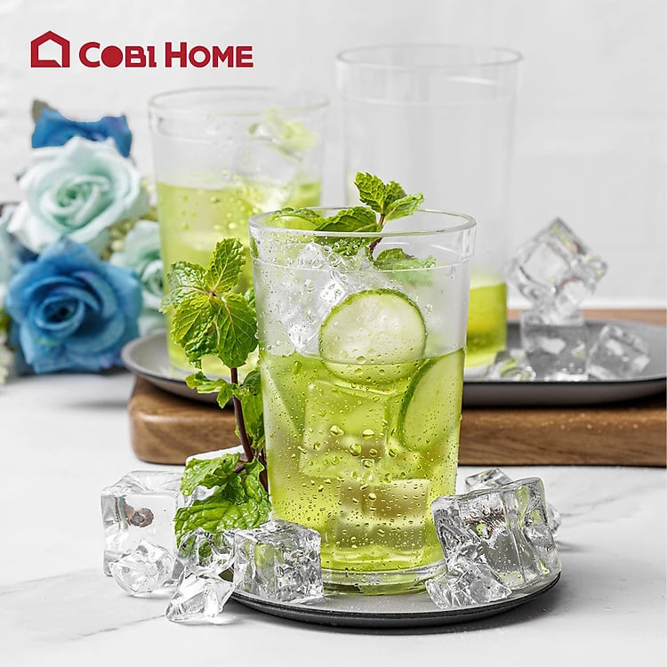 Ly nhựa uống nước, Trong suốt bằng nhựa cao cấp - 2 size 376433/376434. NHẬP KHẨU PHÂN PHỐI CHÍNH HÃNG COBI HOME,