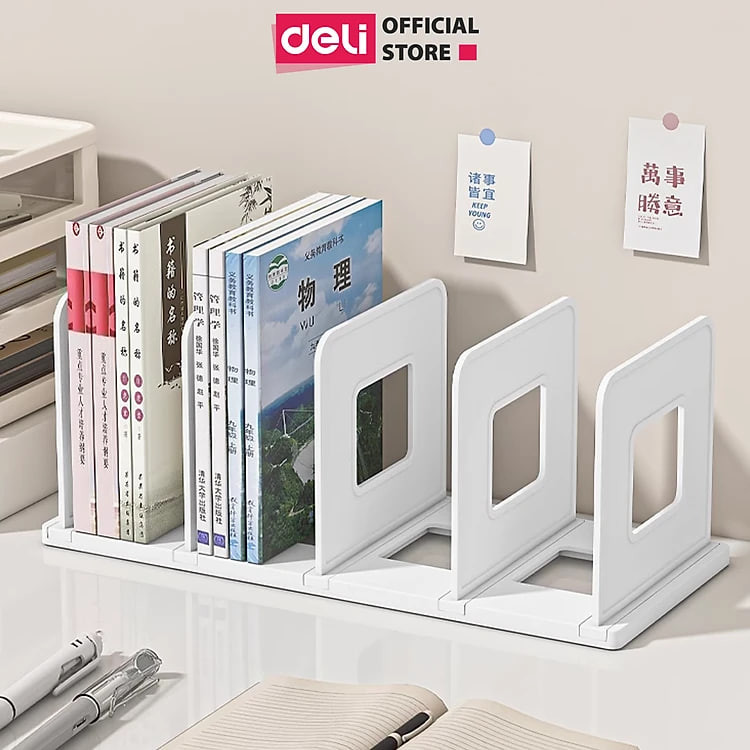 https://tiktokshop-seller-vn.com/Giá Đựng Sách Để Bàn Deli - Kệ Chia 4 Ngăn Văn Phòng Học Sinh Sinh Viên - Chặn Sách Nhiều Ngăn Giúp Sắp Xếp Tài Liệu