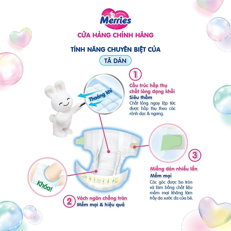 Tã/bỉm dán Merries size L - 48 miếng (dành cho bé từ 9 - 14kg)