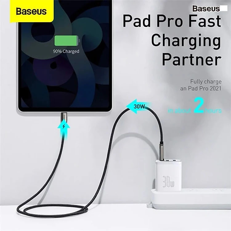 Cốc sạc nhanh siêu nhỏ gọn Baseus Compact Quick Charger 30W(USB dual port +Type C,30w PD/QC3.0 Multi Quick Charge Support)- Hàng chính hãng