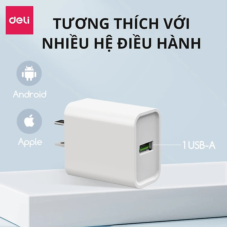Củ Sạc Nhanh AOKA by Deli 20W Sạc Nhanh Cho Điện Thoại - Siêu Bền Chống Nóng Chống Cháy Nổ hàng chính hãng VS6021