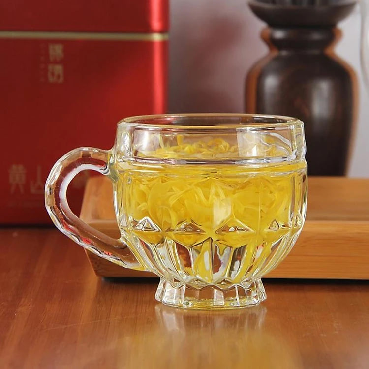 Bộ 6 ly 180ml bằng thuỷ tinh có tay cầm thích hợp uống trà, cafe - hàng chính hãng