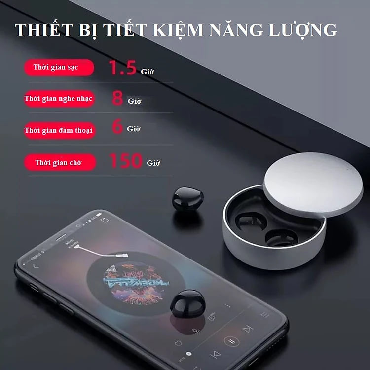 Tai Nghe Bluetooth Nhét Tai HQ -X21 Thiết kế nắp trượt tiện lợi, Âm Thanh HD - Hàng Chính Hãng