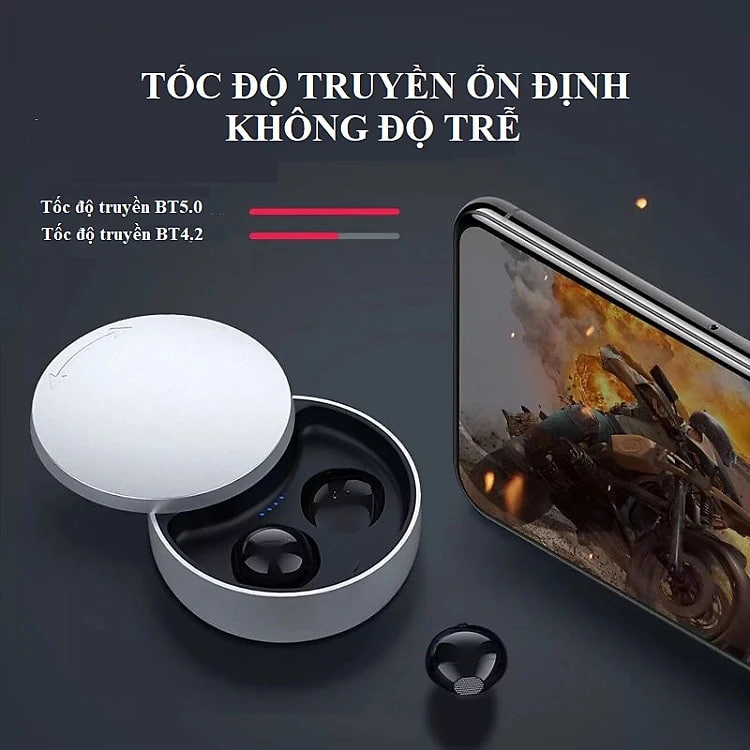 Tai Nghe Bluetooth Nhét Tai HQ -X21 Thiết kế nắp trượt tiện lợi, Âm Thanh HD - Hàng Chính Hãng