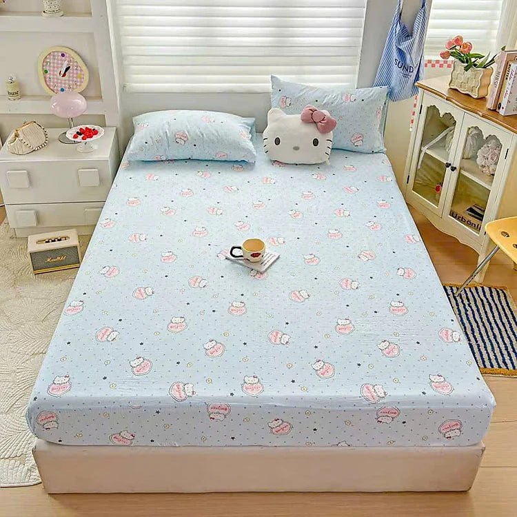 Bộ ga gối cotton Icy LIDACO họa tiết dễ thương chất liệu mềm mát nhiều mẫu lựa chọn