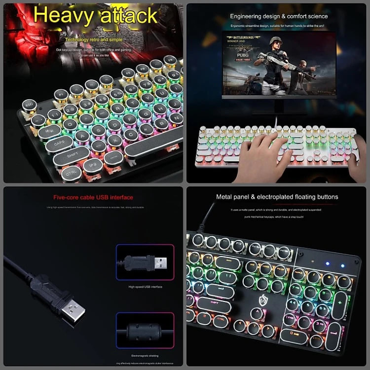Bàn Phím Cơ K900 Gaming - Led xuyên phím có hotswap cho máy tính , laptop hàng nhập khẩu
