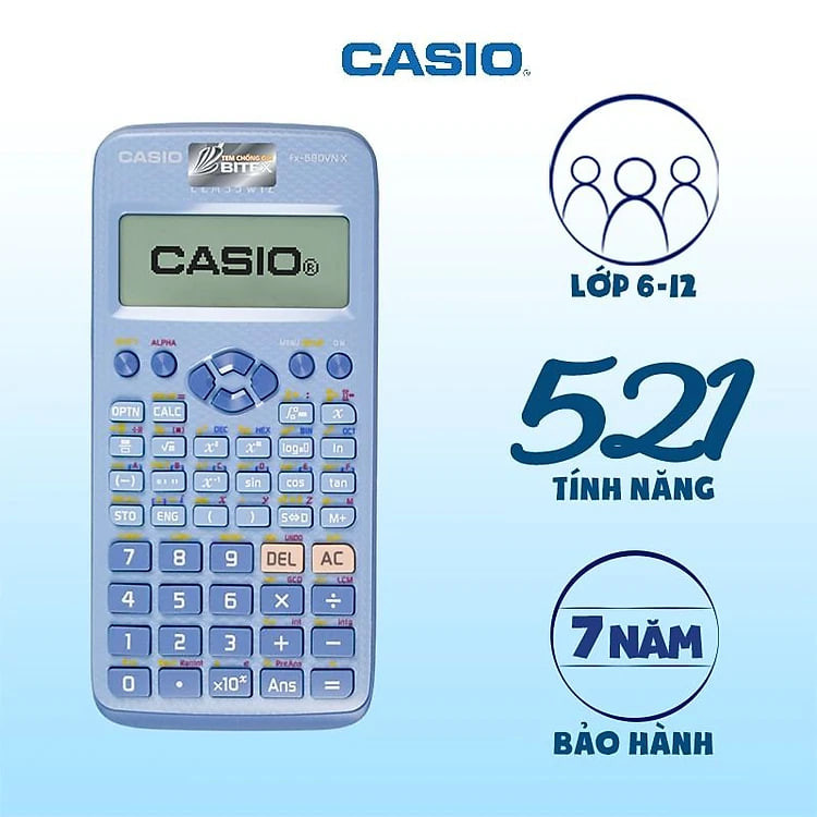 Máy Tính Casio FX-580 VNX Sắc Màu - Xanh Cá Tính