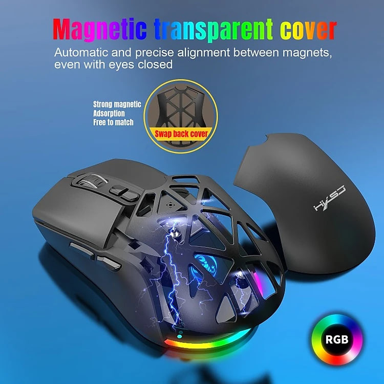 Chuột Không Dây T26s Gaming led RGB Bluetooth + Usb2.4G Pin sạc cổng TypeC chống mỏi cổ tay cho máy tính laptop hàng nhập khẩu
