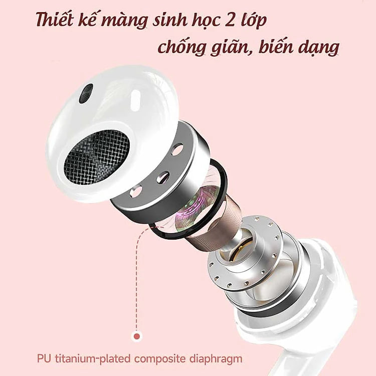 Tai Nghe Bluetooth - Tai Nghe Không Dây - True Wireless Smart Touch Bluetooth V5.3 Air-S28 điều khiển cảm ứng micro HD chống ồn dành cho smartphones - Hàng Chính Hãng
