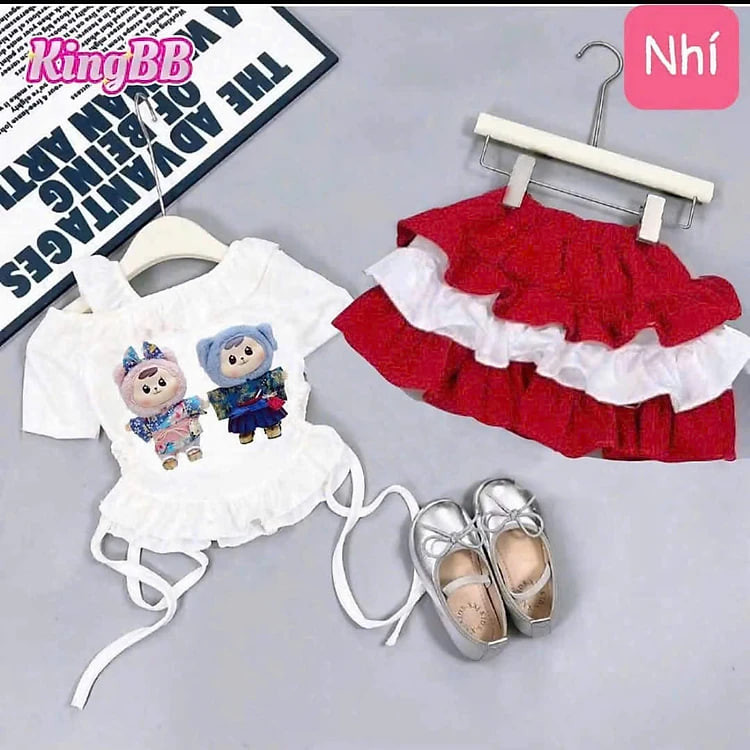 Nguyên bộ váy baby three cho bé gái tiểu thư xinh xắn 22-40kg hàng thiết kế