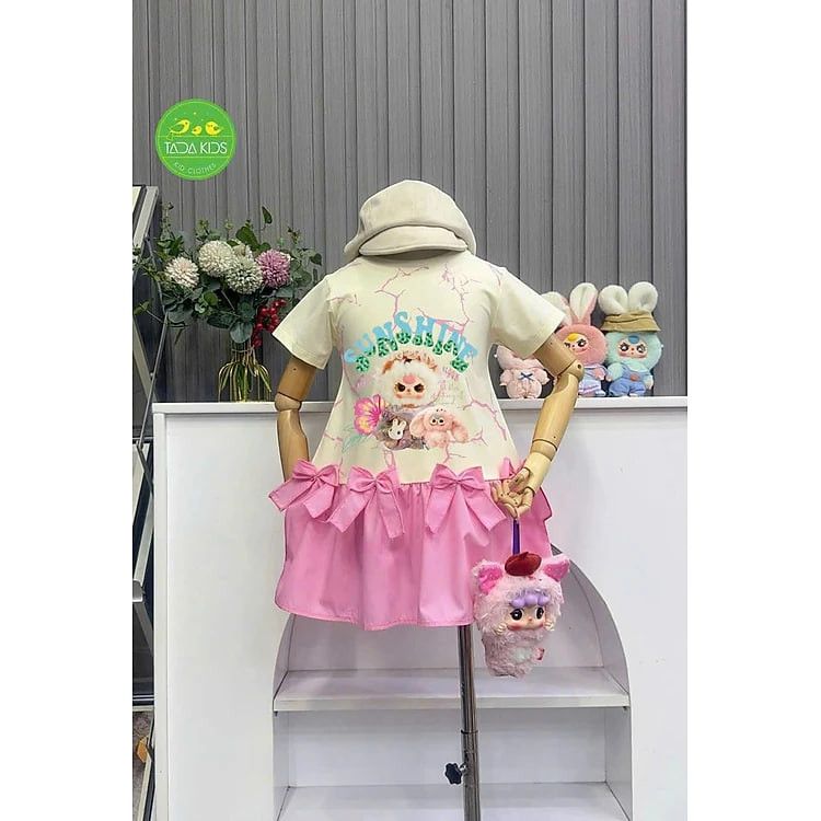 Đầm váy đẹp cho bé gái hình hottrend baby three phong cách Hàn Quốc từ 12-40kg hàng thiết kế