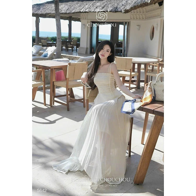 SET ÁO CHẠY MOCKING KÈM CHÂN VÁY DẬP LY XOÈ DÀI Y HÌNH  2 MÀU Y HÌNH