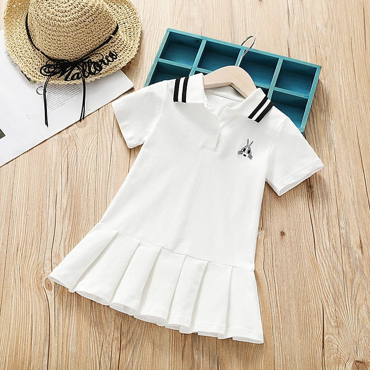 Đầm polo/ Váy polo bé gái tay ngắn kiểu dáng hợp thời trang chất vải cotton cá sấu thoáng mát BG4